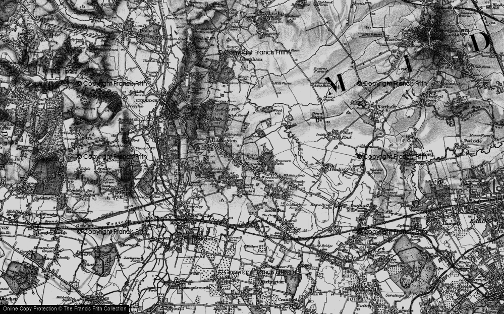 Old Map of Hayes End, 1896 in 1896