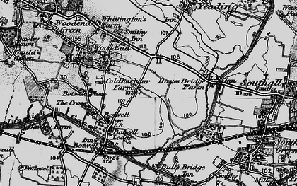 Old map of Bull's Bridge in 1896