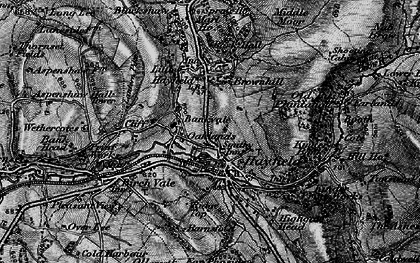Old map of Hayfield in 1896