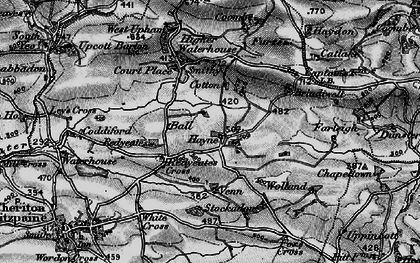 Old map of Hayne in 1898