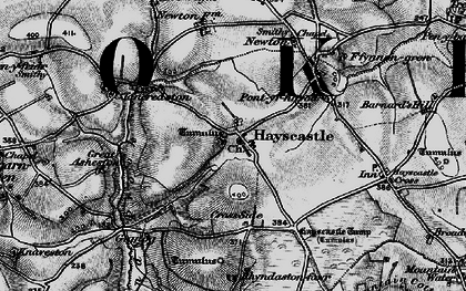 Old map of Hayscastle in 1898