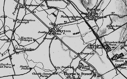 Old map of Hayton in 1898