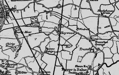 Old map of Wrancarr Ho in 1895