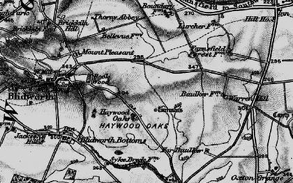 Old map of Oxton Grange in 1899