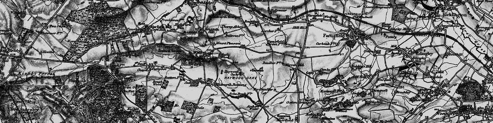 Old map of Oxton Grange in 1899