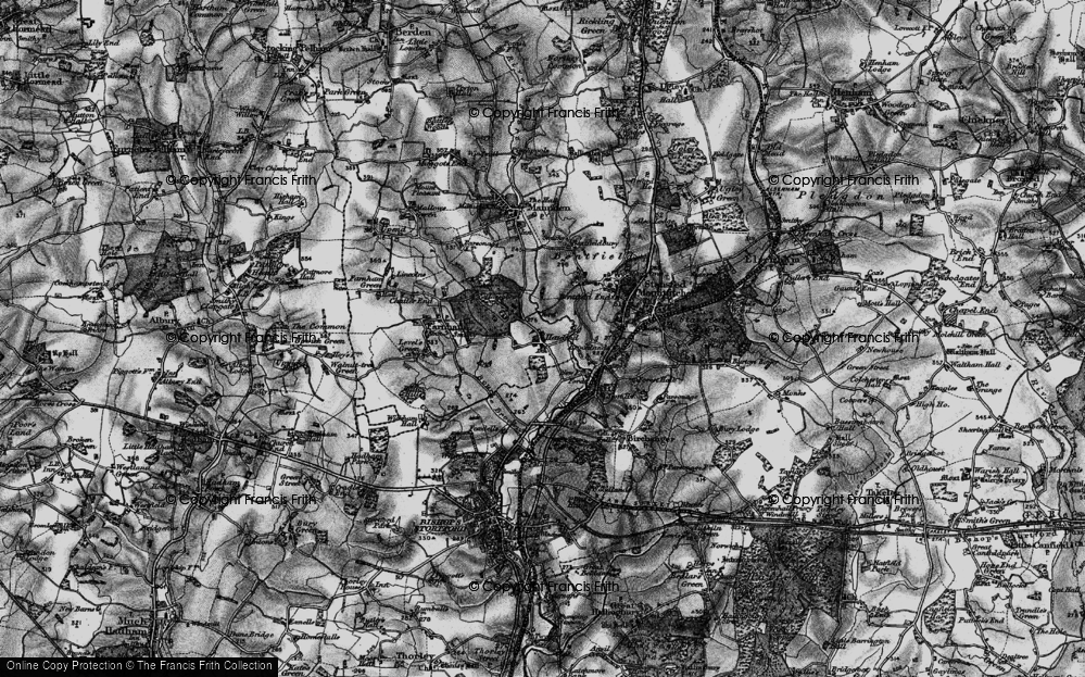 Old Map of Hazel End, 1896 in 1896