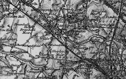 Old map of Hazel Grove in 1896