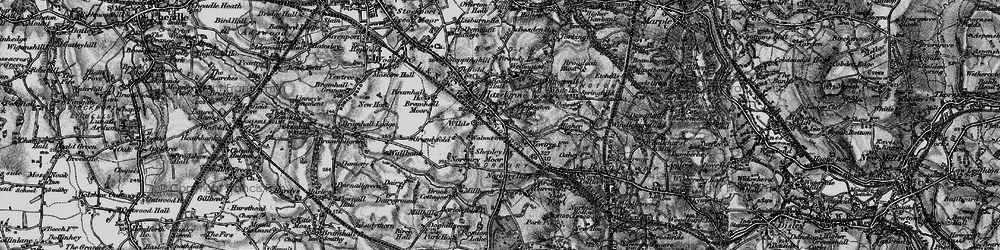 Old map of Hazel Grove in 1896