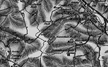Old map of Hazel Stub in 1895