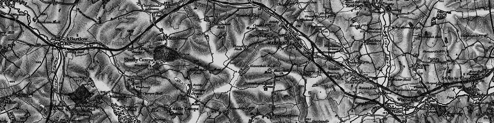 Old map of Hazel Stub in 1895