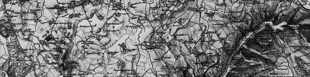 Old map of Hazelbury Bryan in 1898