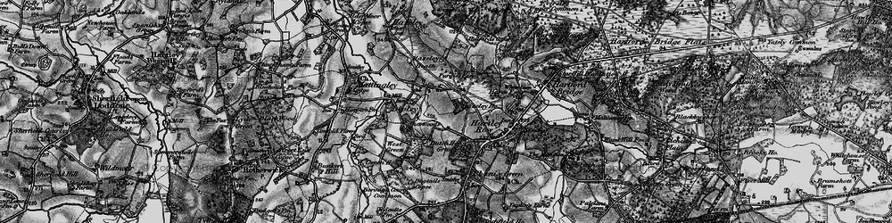 Old map of Hazeley Bottom in 1895