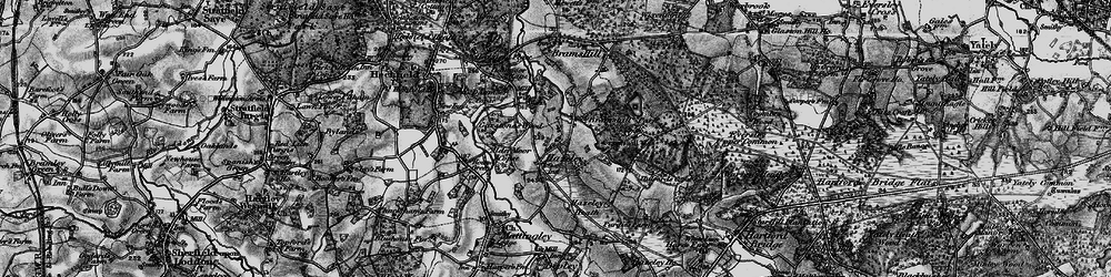 Old map of Hazeley Lea in 1895