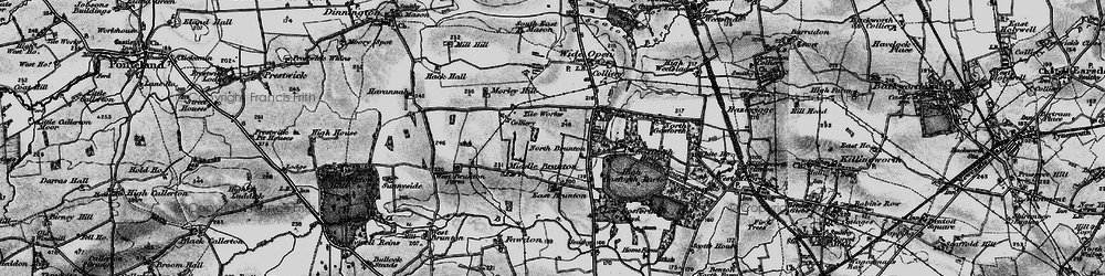 Old map of Hazlerigg in 1897
