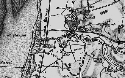 Old map of Heacham in 1898