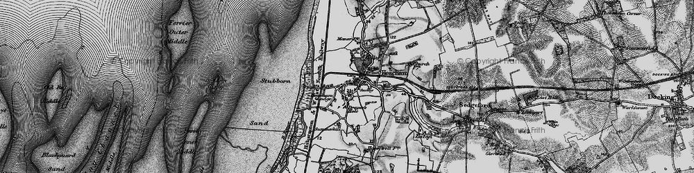 Old map of Heacham in 1898