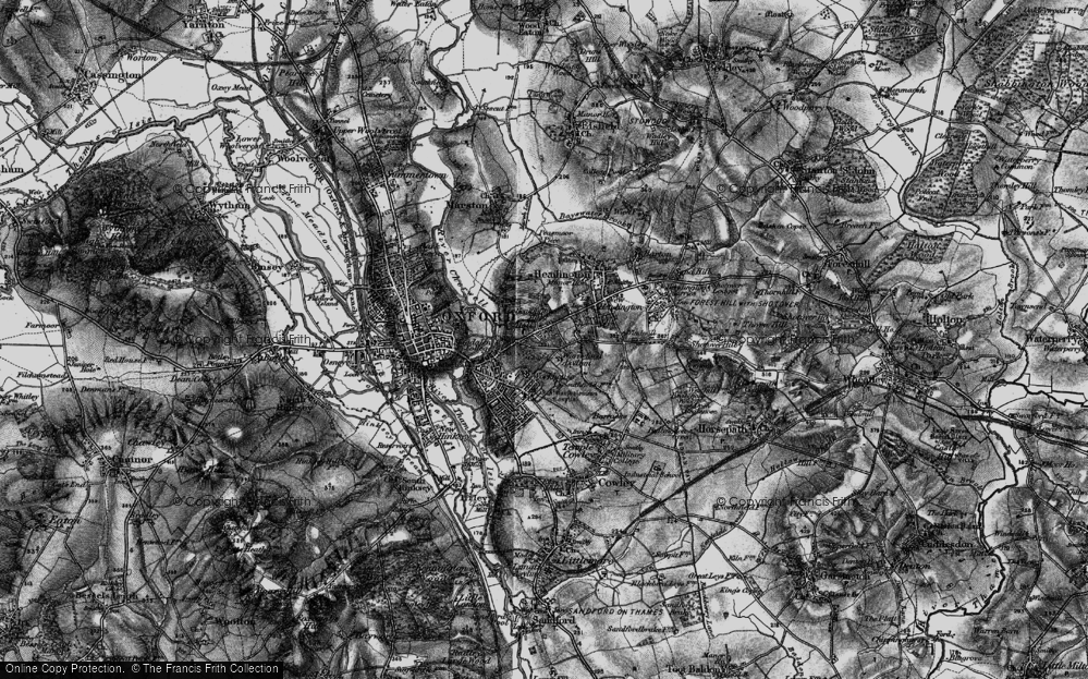 Old Map of Headington Hill, 1895 in 1895