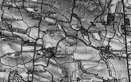Old map of Headlam in 1897