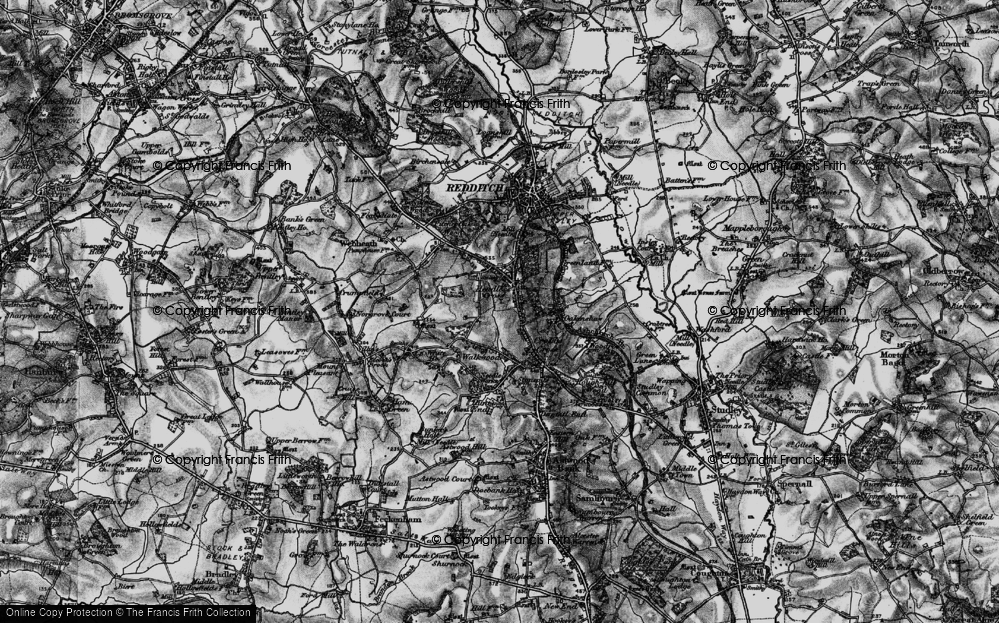 Old Map of Headless Cross, 1898 in 1898