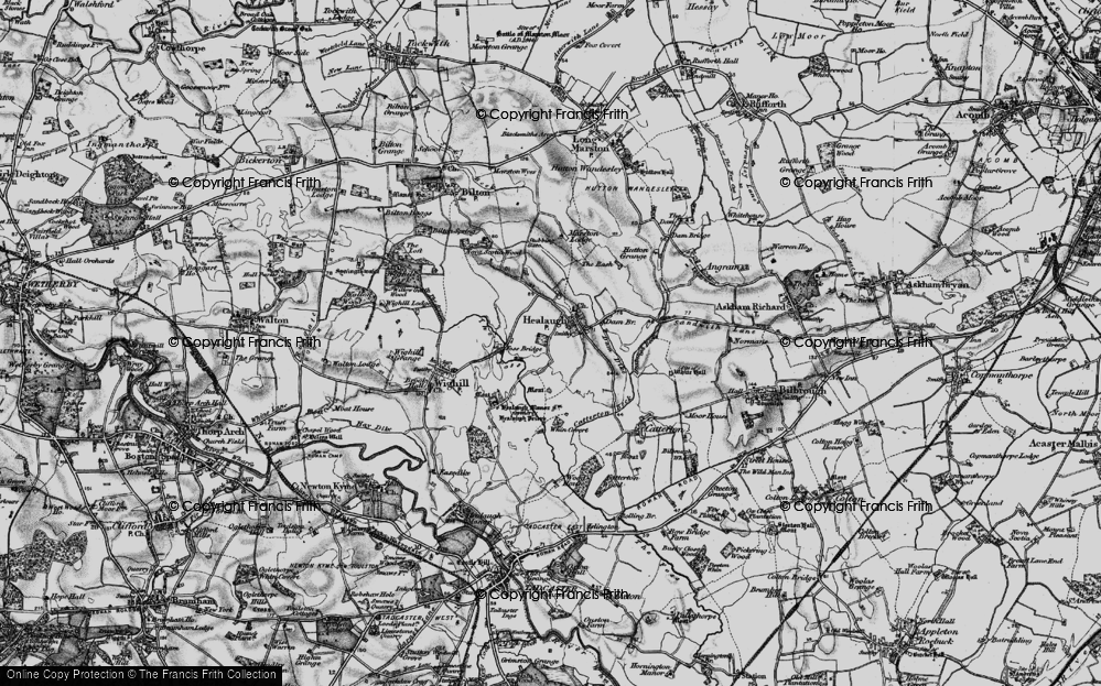 Old Map of Healaugh, 1898 in 1898