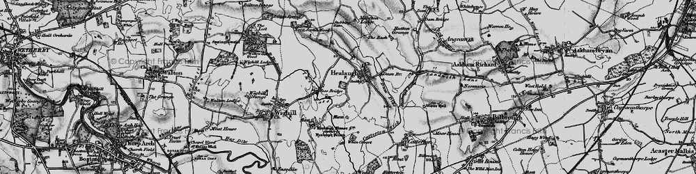 Old map of Healaugh in 1898