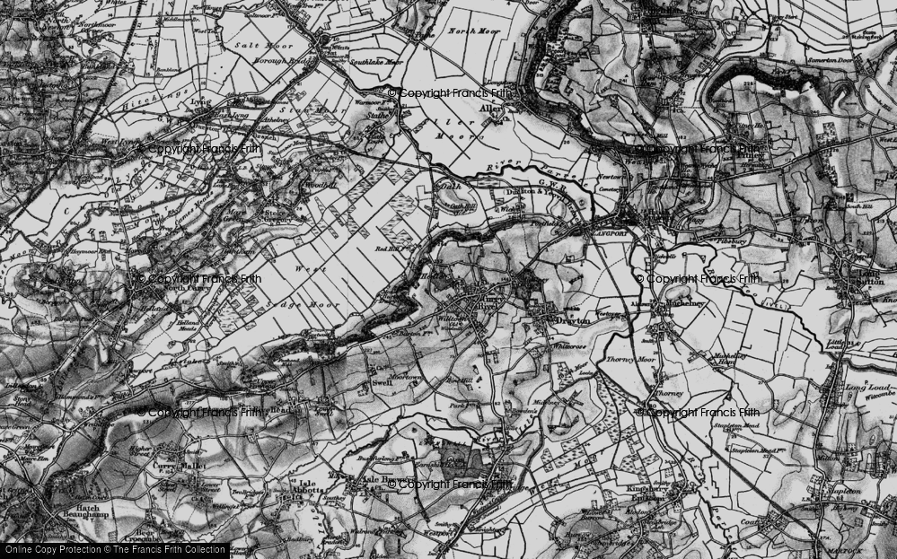 Old Map of Historic Map covering West Sedge Moor in 1898