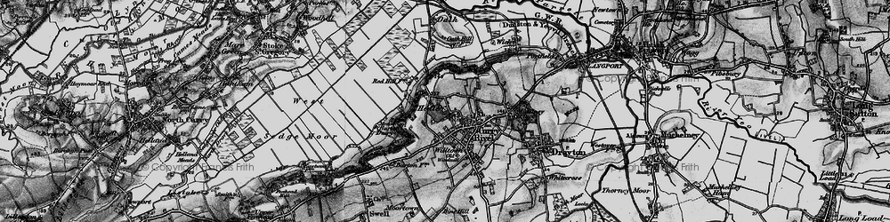 Old map of West Sedge Moor in 1898