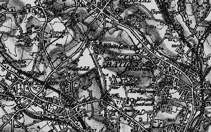 Old map of Healey in 1896