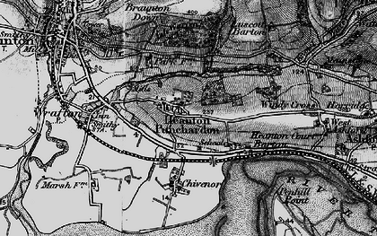 Old map of Heanton Punchardon in 1897