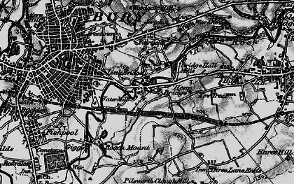Old map of Heap Bridge in 1896