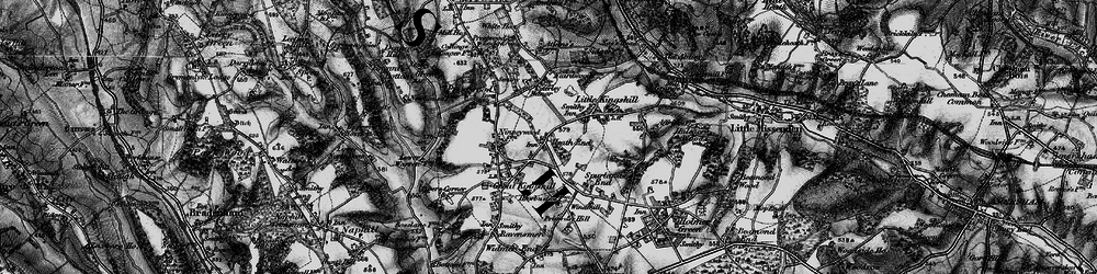 Old map of Heath End in 1895