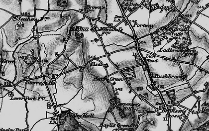 Old map of Heath Green in 1898