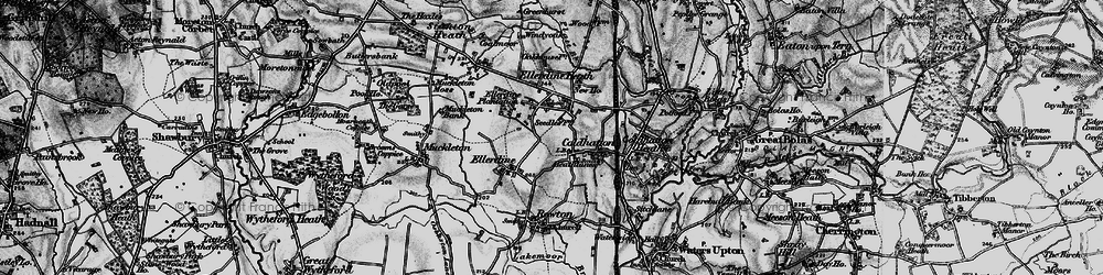 Old map of Heath Lanes in 1899