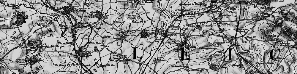 Old map of Heather in 1895