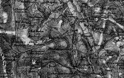 Old map of Grimspound in 1898