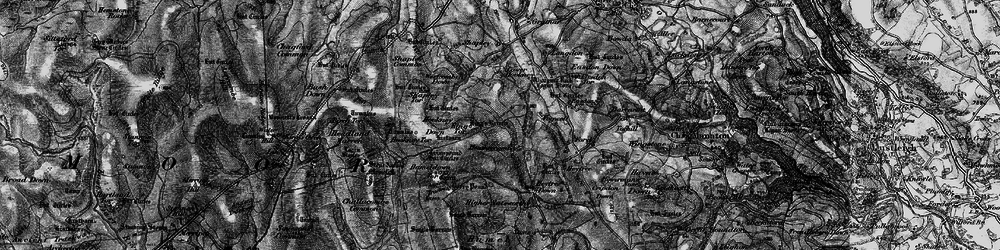 Old map of Birch Tor in 1898