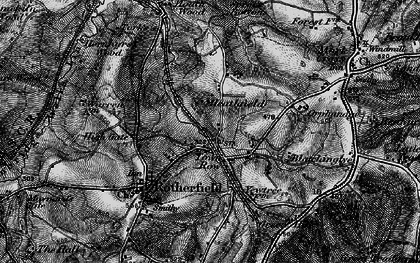 Old map of Heathfield in 1895