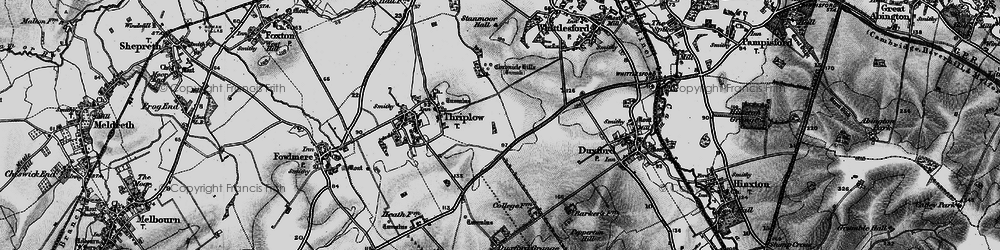 Old map of Heathfield in 1896