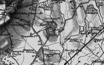 Old map of Heathfield Village in 1896