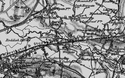 Old map of Heatley in 1896