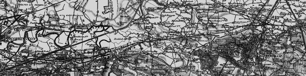 Old map of Heatley in 1896
