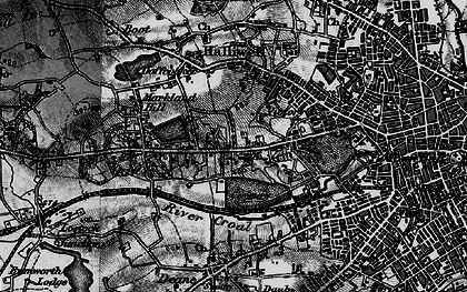 Old map of Heaton in 1896