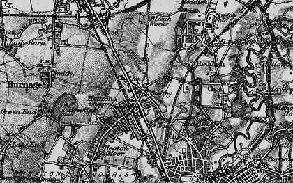 Old map of Heaton Chapel in 1896