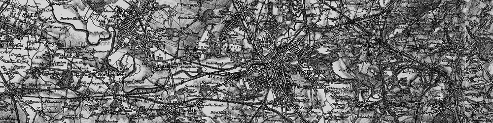Old map of Heaton Norris in 1896
