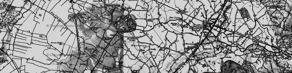 Old map of Heaton's Bridge in 1896