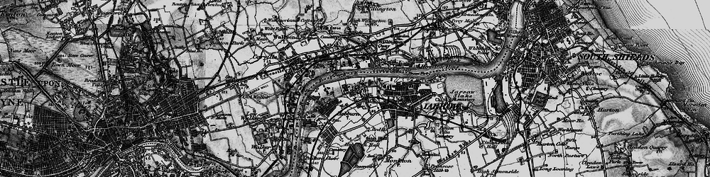 Old map of Hebburn Colliery in 1898