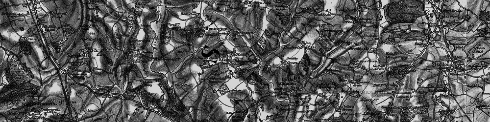 Old map of Hebing End in 1896
