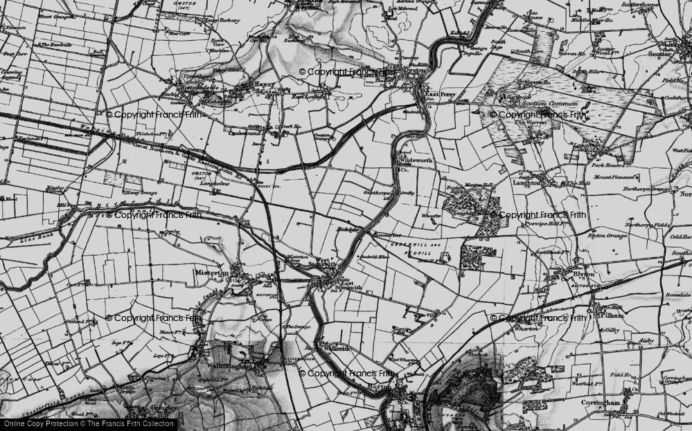 Old Map of Heckdyke, 1895 in 1895