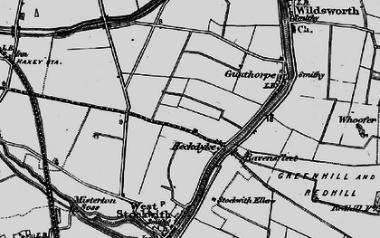 Old map of Heckdyke in 1895