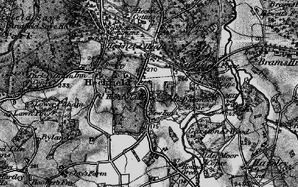 Old map of Heckfield in 1895
